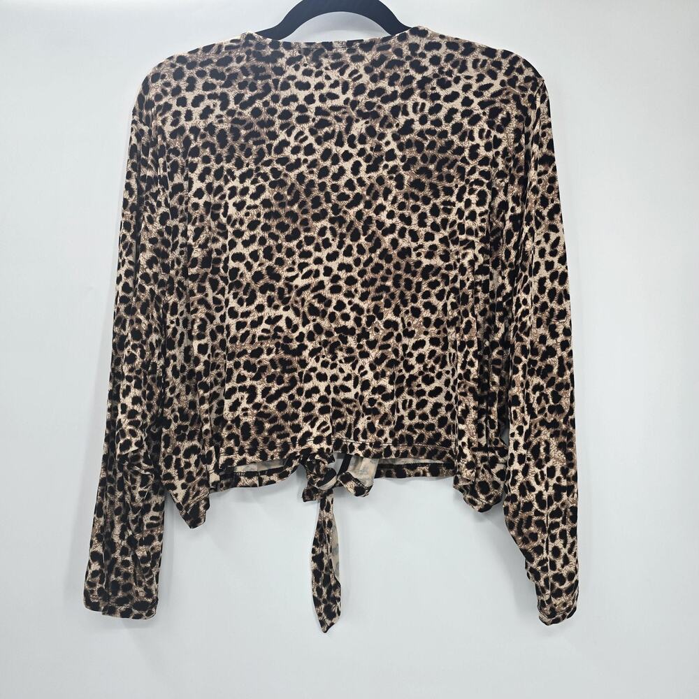 Torrid Cardigan Sweater Women Size 5X Brown Leopard